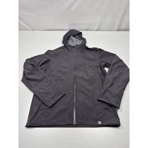 REI Co-op Jacket Mens Small Gray Nylon Hooded Windbreaker Lightweight Hiking